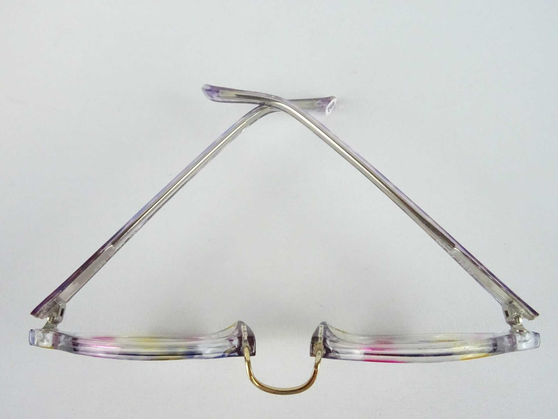 Bunte Brille Kunststoffgestell mit ovaler/runder Glasform fetzig bequemer Nasensitz preiswert Gr. L – Bild 3