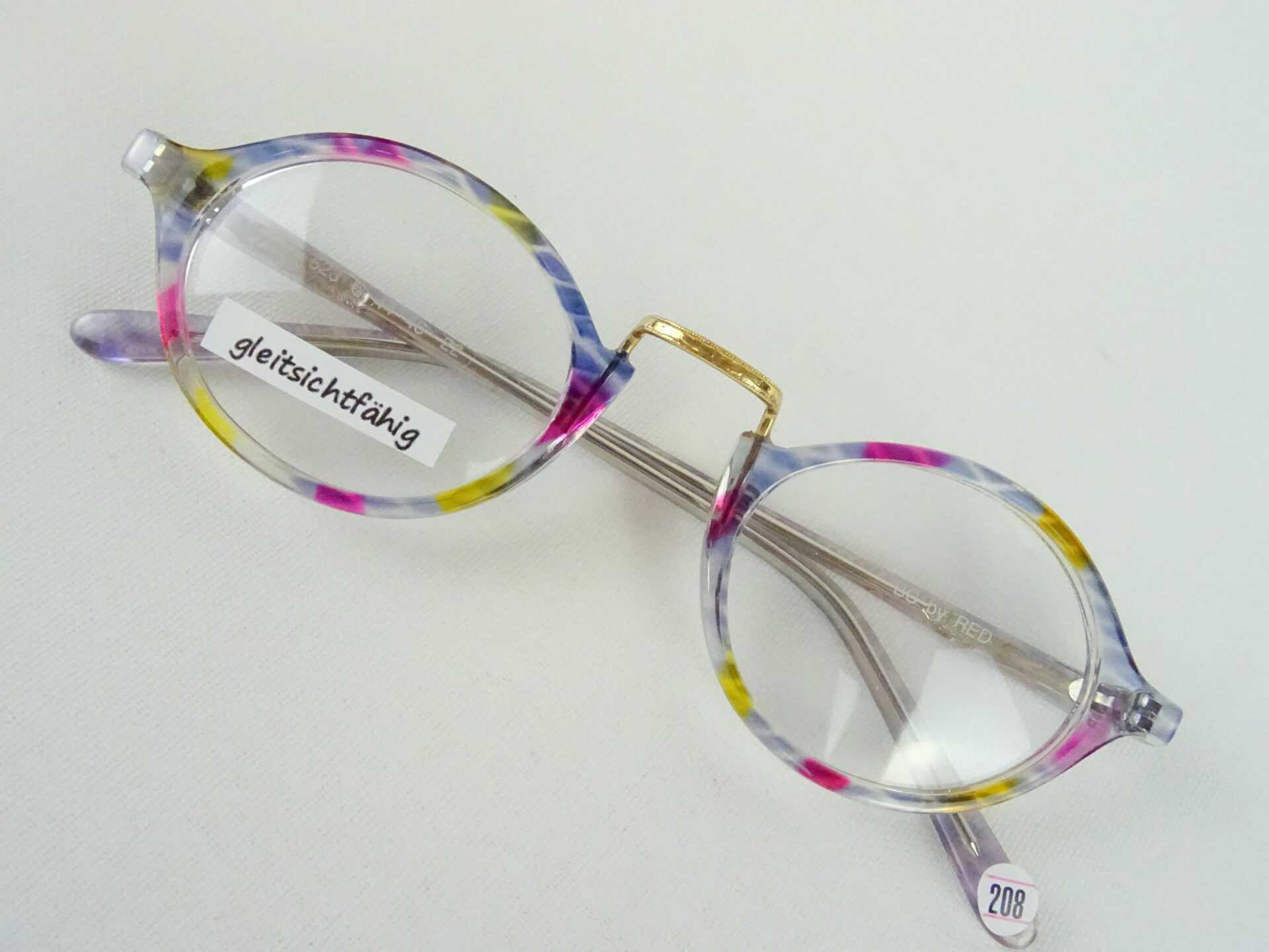 Bunte Brille Kunststoffgestell mit ovaler/runder Glasform fetzig bequemer Nasensitz preiswert Gr. L – Bild 2