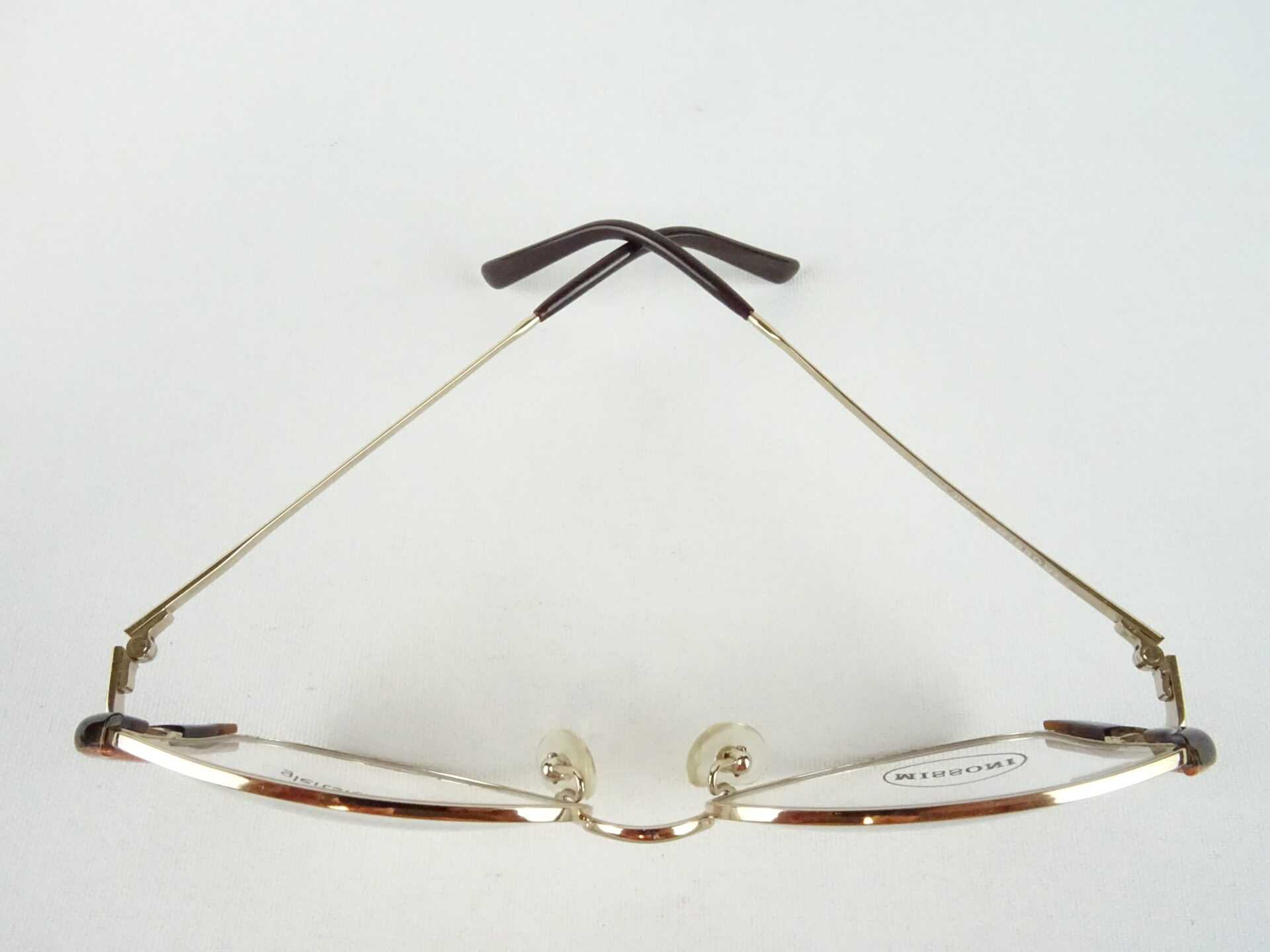 Missoni Brille für Frauen Vintagefassung mit großer Glasform aus Metall gold-braun edel klassisch Gr. M – Bild 3